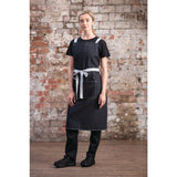 BB057 Southside X-Cross Back Bib Apron Denim Black