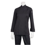 BB090-S Chef Works Hartford Lightweight Zip Womens Chef Jacket Black S