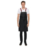 BB206 Chef Works Urban Berkeley Denim Brace Bib Apron Dark Indigo