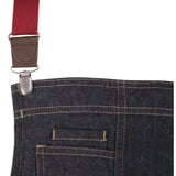 BB206 Chef Works Urban Berkeley Denim Brace Bib Apron Dark Indigo