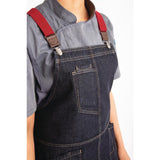 BB206 Chef Works Urban Berkeley Denim Brace Bib Apron Dark Indigo