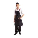 BB206 Chef Works Urban Berkeley Denim Brace Bib Apron Dark Indigo