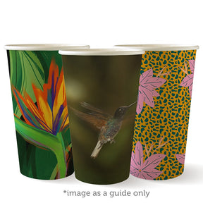 Single Wall BioCup - Art Series - 510ml / 16oz (90mm) - 1000/ctn - art series - BioPak commercial catering consumable