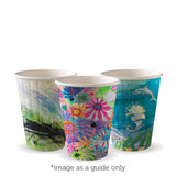 Double Wall BioCup - Art Series - Panelled - 255ml / 8oz (80mm) - 1000/ctn - art series - BioPak commercial catering consumable