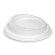 Large PLA BioCup Lid - Clear - 12 & 16oz (90mm) - 1000/ctn - opaque - BioPak commercial catering consumable