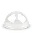 Small PET Dome Lid - X-Slot - Clear - 90mm - 10000/ctn - clear - BioPak commercial catering consumable