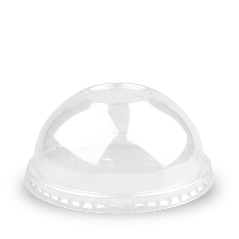 Small PET Dome Lid - X-Slot - Clear - 90mm - 10000/ctn - clear - BioPak commercial catering consumable