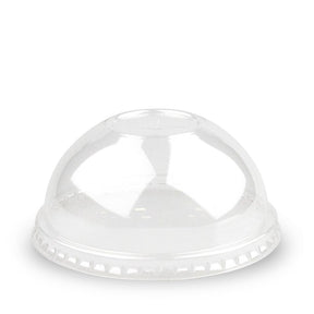 Small PET Dome Lid - X-Slot - Clear - 90mm - 10000/ctn - clear - BioPak commercial catering consumable