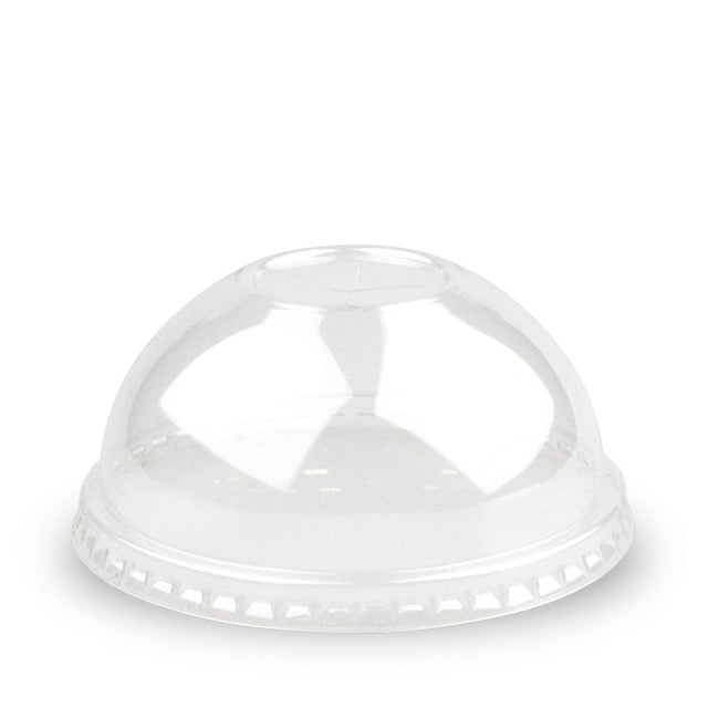 Small PET Dome Lid - X-Slot - Clear - 90mm - 10000/ctn - clear - BioPak commercial catering consumable