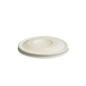Large BioCane Flat Lid - 90mm - 1000/ctn - white - BioPak commercial catering consumable