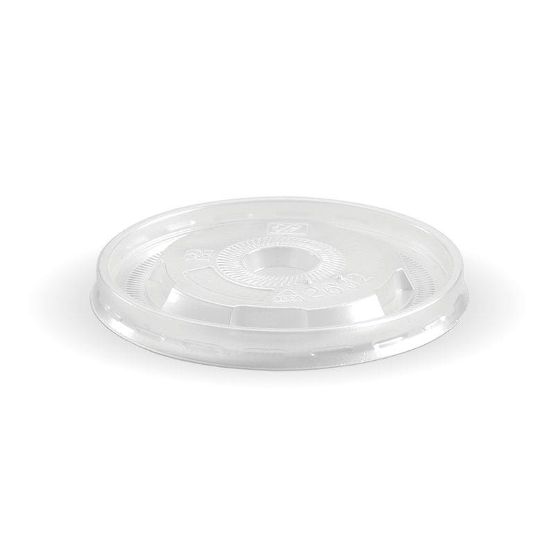 BioBowl PP Lid - Clear - 250ml / 8oz - 1000/ctn - clear - BioPak commercial catering consumable