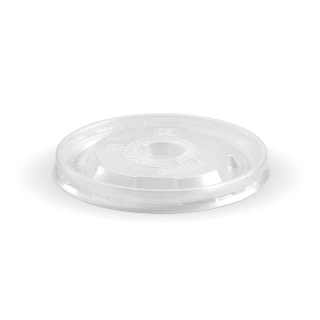 BioBowl PP Lid - Clear - 250ml / 8oz - 1000/ctn - clear - BioPak commercial catering consumable