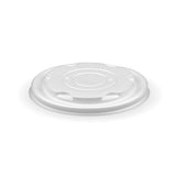 Paper PLA Lined BioBowl Lid - White - 250ml / 8oz - 1,000/ctn - opaque - BioPak commercial catering consumable
