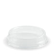PLA Raised Flat Lid - Clear - 60-280ml - 2000/ctn - clear - BioPak commercial catering consumable