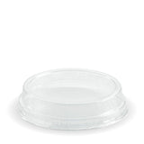 PLA Raised Flat Lid - Clear - 60-280ml - 2000/ctn - clear - BioPak commercial catering consumable