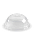 PLA Dome Lid - X-Slot - Clear - Fits 150 - 280ml (76mm) - 1000/ctn - clear - BioPak commercial catering consumable