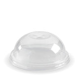 PLA Dome Lid - X-Slot - Clear - Fits 150 - 280ml (76mm) - 1000/ctn - clear - BioPak commercial catering consumable