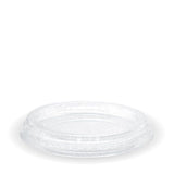 PLA Flat Lid - Clear - No hole - 60-280ml - 1000/ctn - clear - BioPak commercial catering consumable