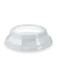 PLA Raised Flat Lid - Clear - Fits 300-700ml (96mm) - 1000/ctn - clear - BioPak commercial catering consumable