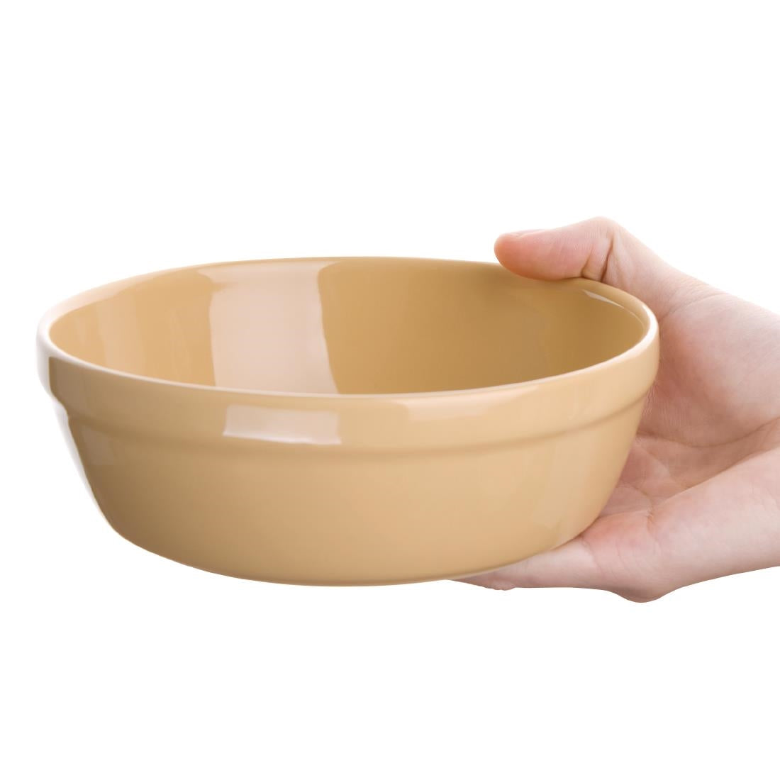 C027 Olympia Stoneware Round Pie Bowls 156mm (Pack of 6)