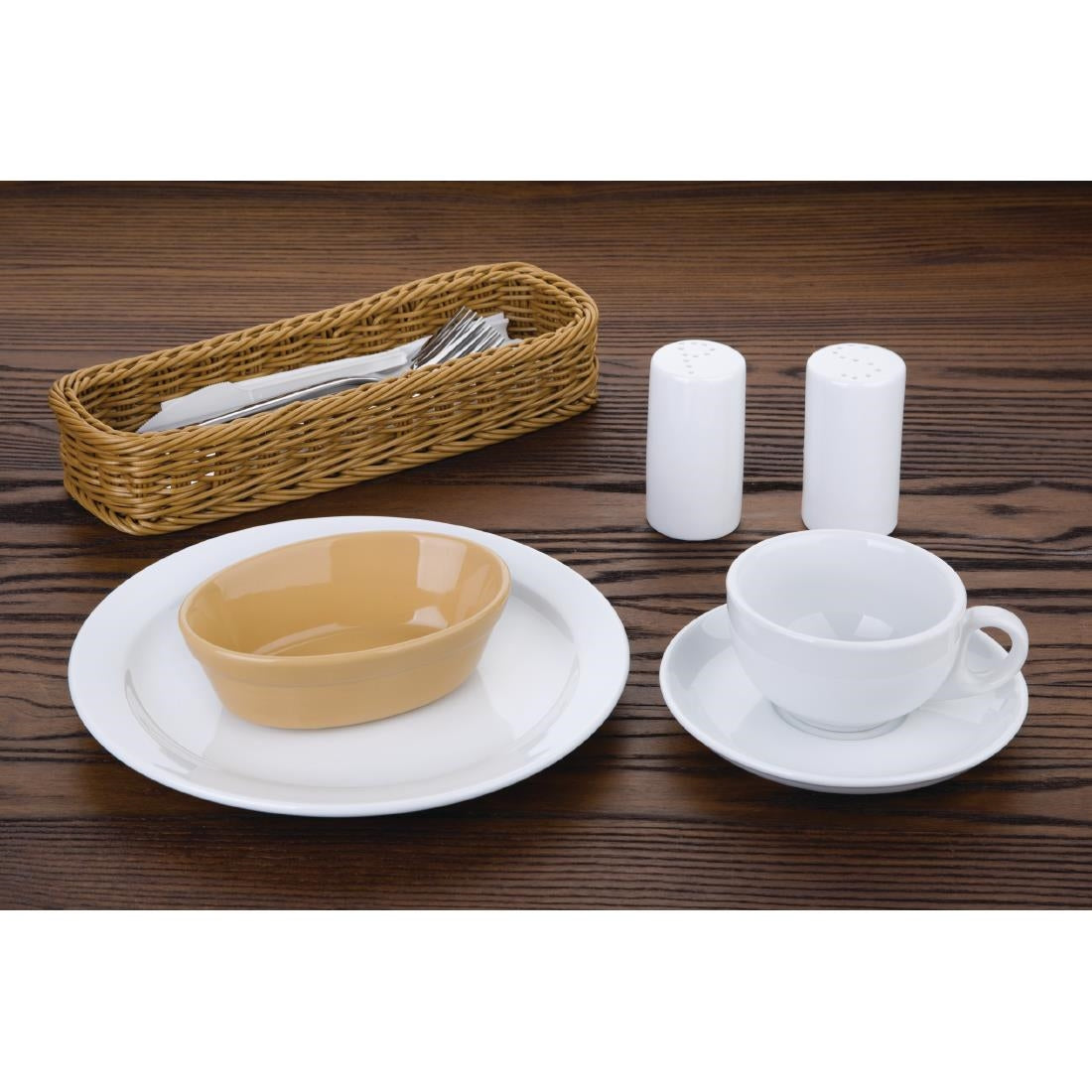 C104 Olympia Stoneware Oval Pie Bowls 145 x 104mm (Pack of 6)