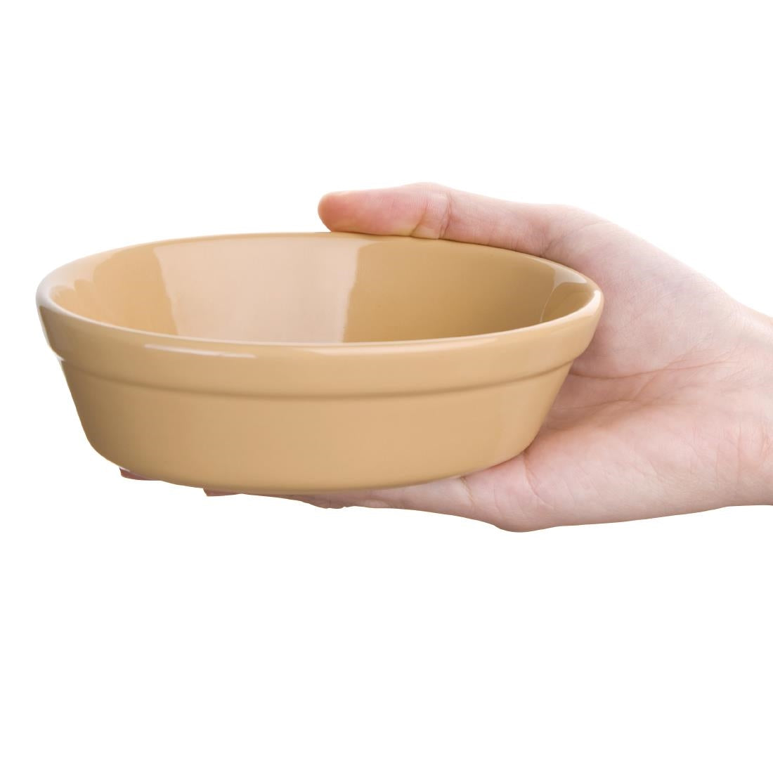 C104 Olympia Stoneware Oval Pie Bowls 145 x 104mm (Pack of 6)