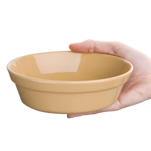 C108 Olympia Stoneware Oval Pie Bowls 161 x 116mm (Pack of 6)