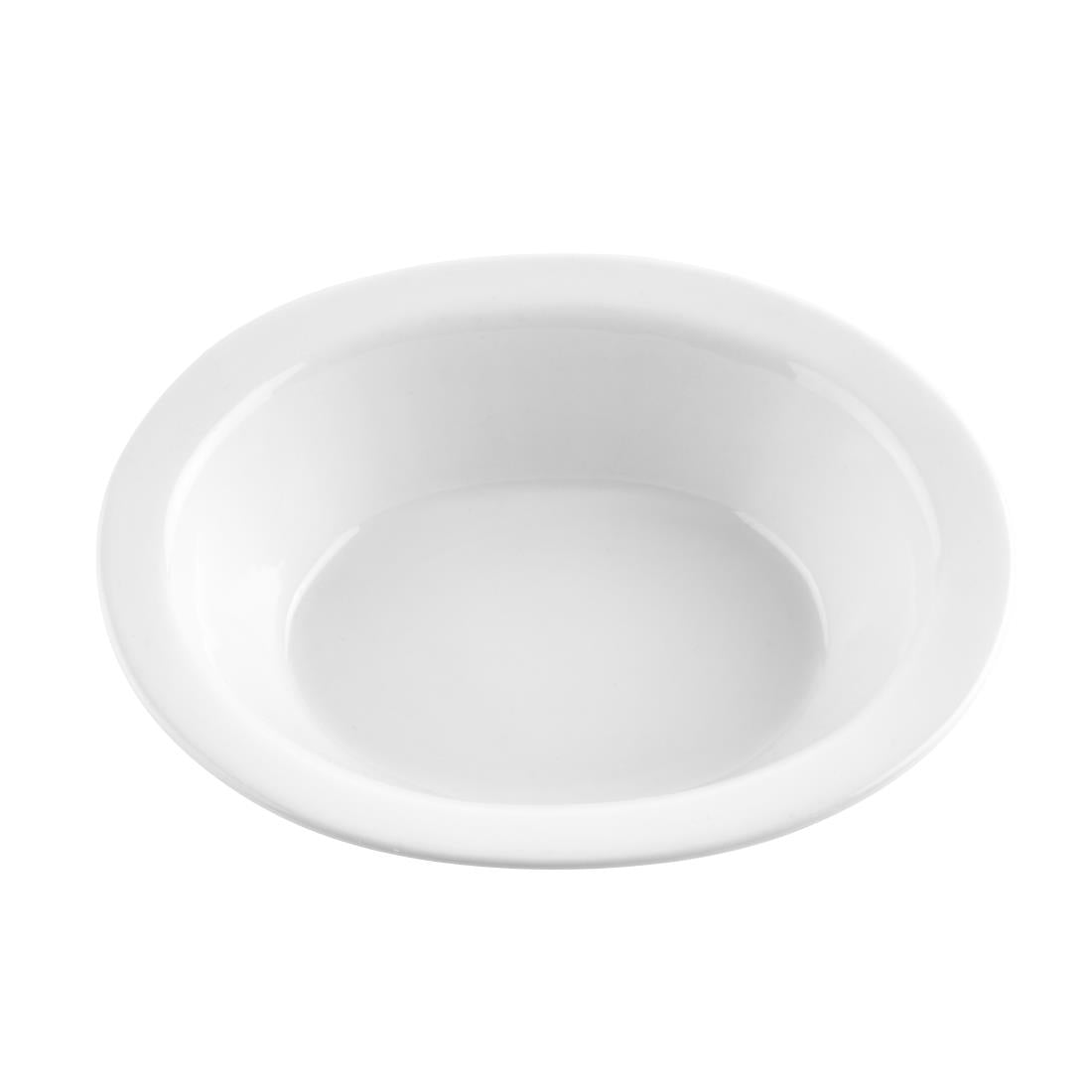 C110 Olympia Whiteware Oval Pie Dishes 170mm (Pack of 6)