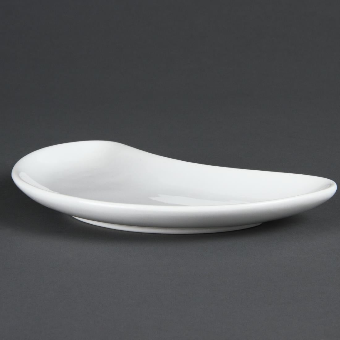 C231 Olympia Whiteware Crescent Salad Plates 200mm (Pack of 12)