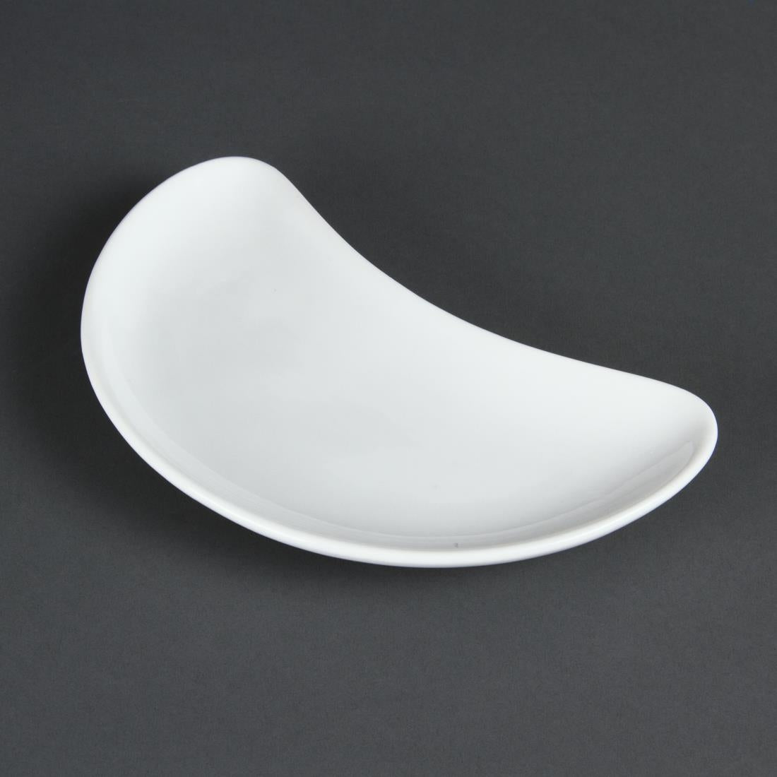 C231 Olympia Whiteware Crescent Salad Plates 200mm (Pack of 12)