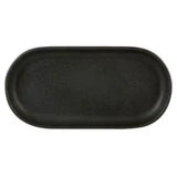 Pack Size 6 - Rustico Stoneware Rustico Carbon Oval Tray 30x 15cm - C33206 - JD Catering Equipments Ltd