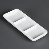 C336 Olympia Whiteware 3 Section Dishes (Pack of 12)