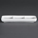 C336 Olympia Whiteware 3 Section Dishes (Pack of 12)
