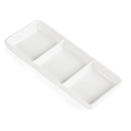 C336 Olympia Whiteware 3 Section Dishes (Pack of 12) - JD Catering Equipment Solutions Ltd