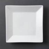 C360 Olympia Whiteware Square Plates Wide Rim 250mm (Pack of 6)