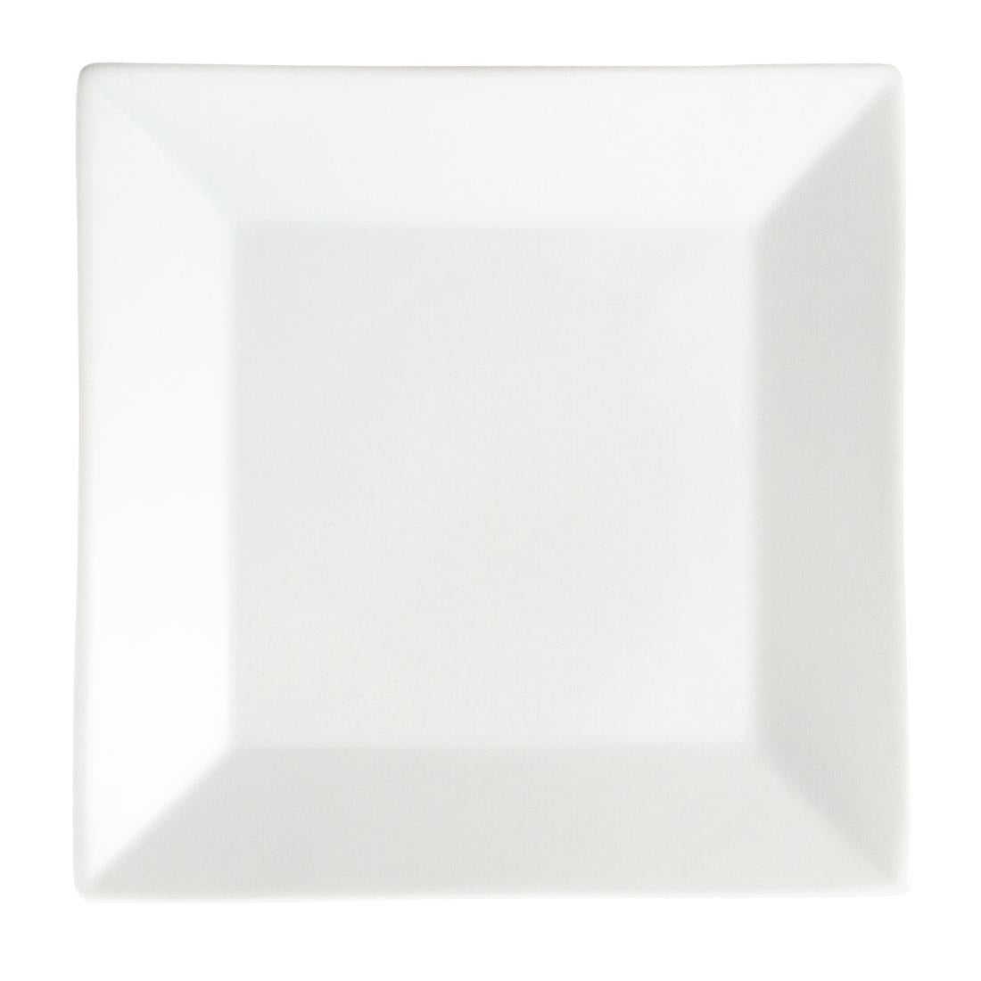 C360 Olympia Whiteware Square Plates Wide Rim 250mm (Pack of 6)