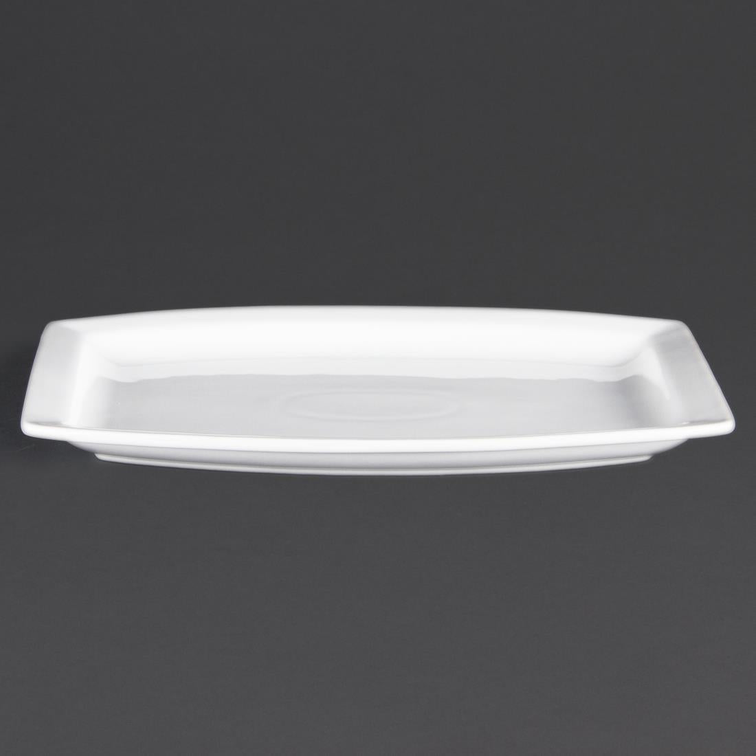 C361 Olympia Whiteware Rectangular Plates 320mm (Pack of 6)