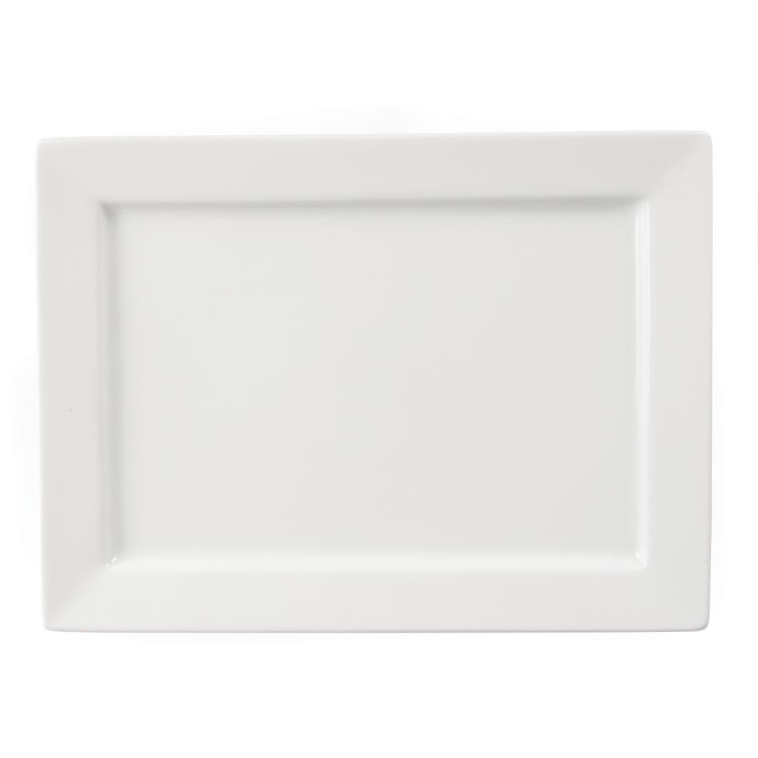 C362 Olympia Wide Rim Rectangular Platter 400x 295mm