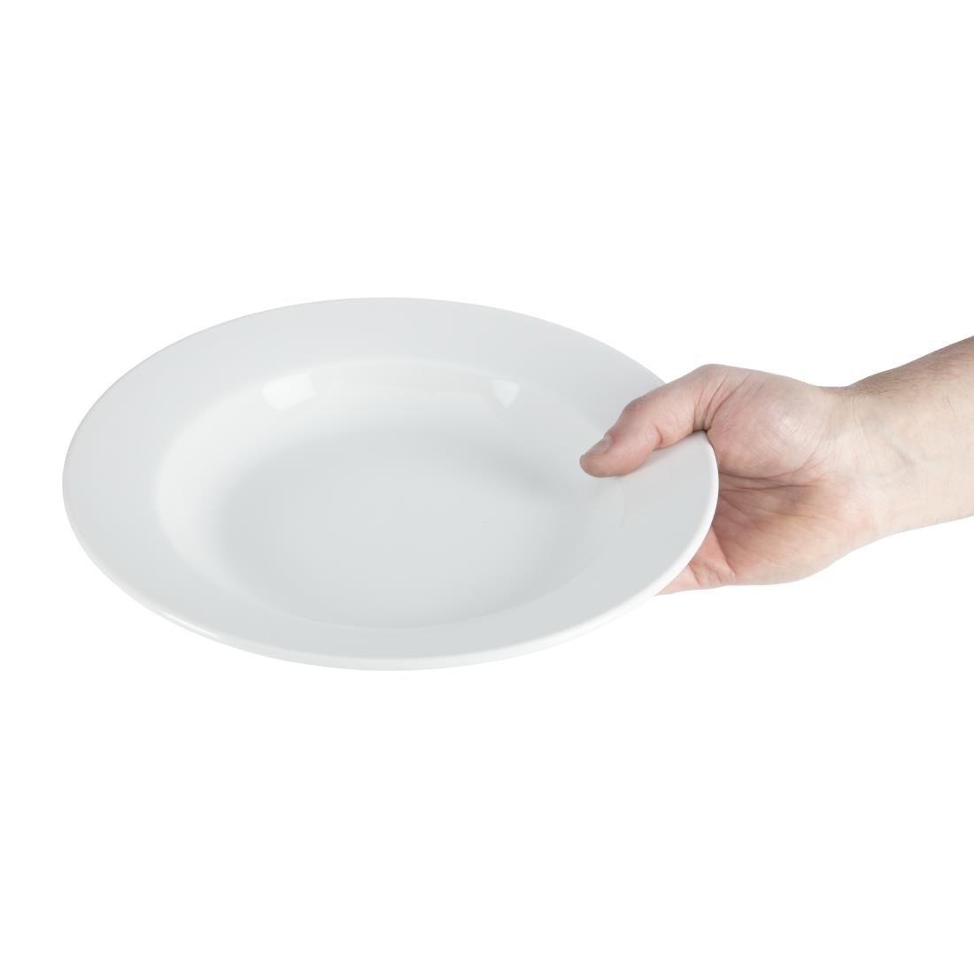 C363 Olympia Whiteware Deep Plates 270mm 2Ltr (Pack of 6)