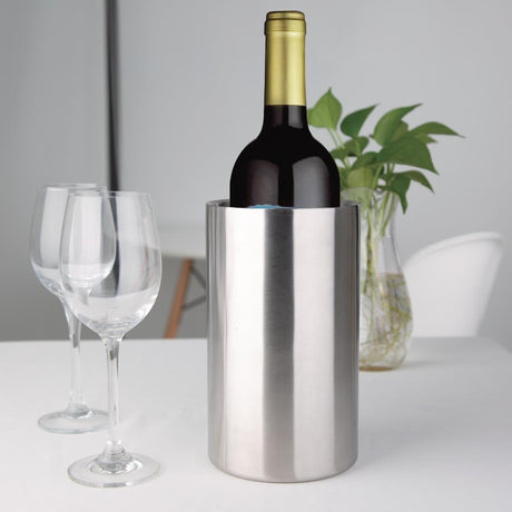 C386 Olympia Brushed Stainless Steel Wine And Champagne Cooler