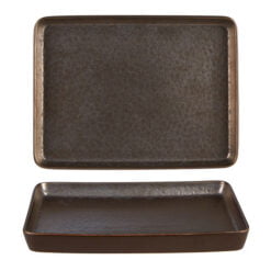 Pack Size 6 - Rustico Stoneware  Aztec Rectangular Tray 30cm - C73331
