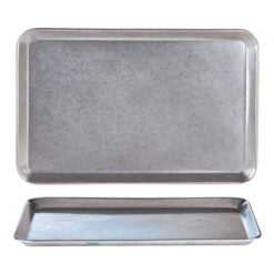 Pack Size 1 - DPS Tableware  Antique Steel Rectangular Tray 30cm x 21cm - CB0092