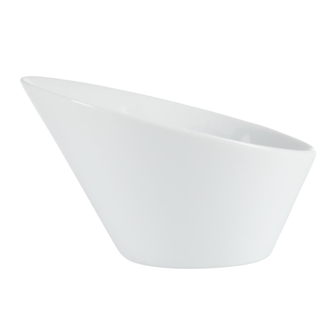 CB079 Olympia Whiteware Oval Sloping Bowls 154 x 133mm 335ml (Pack of 4)