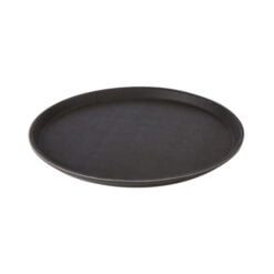 Pack Size 1 - DPS Tableware  Black Round Non-Slip Tray 35.5cm - CB1006