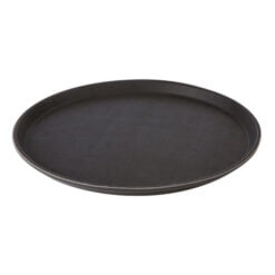 Pack Size 1 - DPS Tableware  Black Round Non-Slip Tray 40.5cm - CB1007