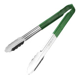 CB155 Vogue Colour Coded Green Serving Tongs 11"