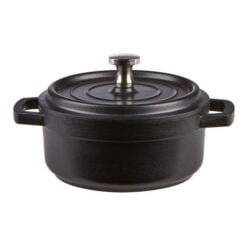 Pack Size 1 - DPS Tableware  Mini Round Black Cast Aluminium Cocotte 10x5cm - CB3004