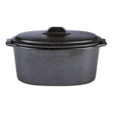 Pack Size 6 - Porcelite Oval Casserole Dish With Lid 15.7 x 9 x 8cm - CB4016 - JD Catering Equipments Ltd