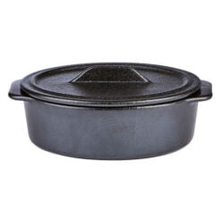 Pack Size 6 - Porcelite Oval Casserole Dish With Lid 17.7 x 13.5 x 7cm - CB4018