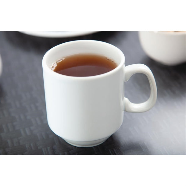 CB461 Olympia Whiteware Stacking Mugs 284ml 10oz (Pack of 12)